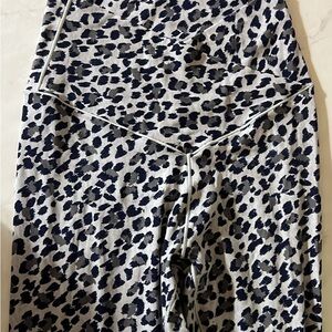 Aerie Crossover Legging Navy and Gray Animal Print Leggings